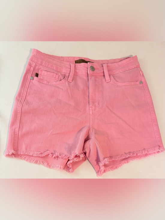 Judy Blue Pants - Judy Blue Pink Garment Dyed Fray Hem Shorts